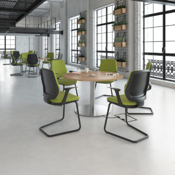 Table with built in power 800mm round - Image 6