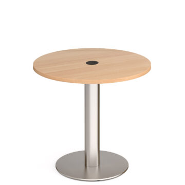Table with built in power 800mm round - Image 3
