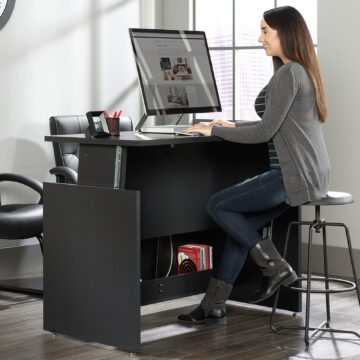 Vertex Sit Stand Desk Bourbon Oak - Image 4