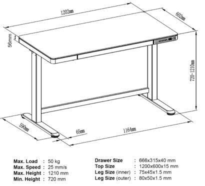 Standard sitting on sale desk height